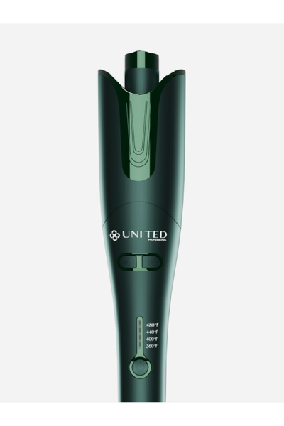 United مكواة تجعيد الشعر الأوتوماتيكية، سخان PTC بأربع درجات حرارة