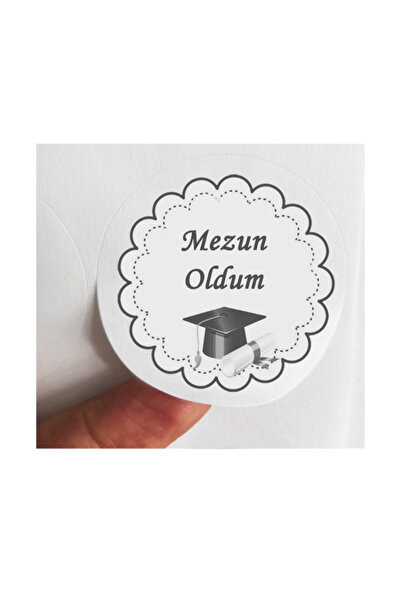 BEYHAN BAYHAN 24 Adet 4 Cm Kepli Diplomalı Mezun Oldum Mezuniyet Baskılı Mat ...