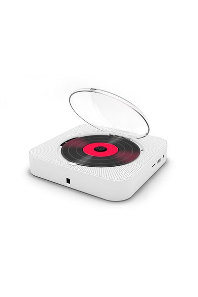 Choice EU Plug KC-909 Portable CD Player Built-in Speaker Stereo with Double 3.5mm Headphones Jack LED Scre
