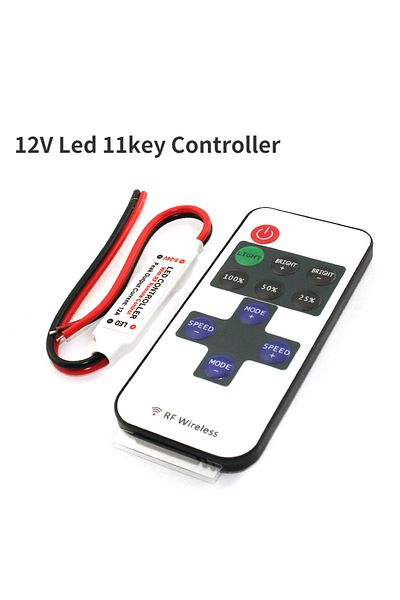 YTDMEN 12V Led Dimmer Controller 11key DC 5V 12V 24 V RF Wireless Remote Control for LED Strip Light Sin...