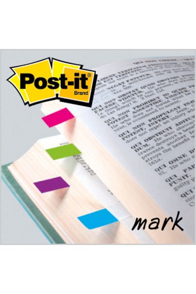 Post-it ® أعلام 683-4AB، 4 ألوان، 0.47 بوصة × 1.7 بوصة، 6 عبوات/كرتونة، 4 كرتونة/علبة