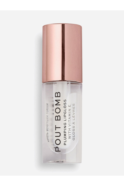 Revolution ملمع الشفاه الممتلئ من Pout Bomb، شفاف لامع
