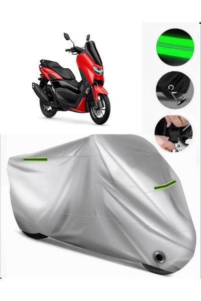 MotoEN غطاء دراجة نارية متوافق مع Yamaha NMax 125 Premium (متوافق مع القفل) -...