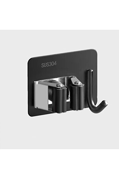 Choice خطاف ممسحة أسود 1 قطعة/3 قطع/6 قطع/9 قطع، جهاز تخزين حمام بدون ثقوب، ح...