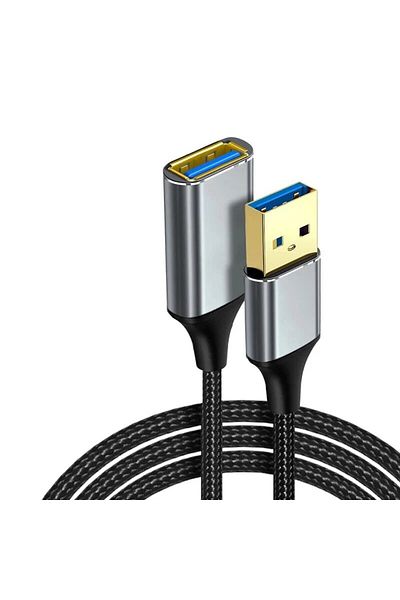 Choice كابل تمديد USB ذكر وأنثى أسود بطول 0.5 متر، كابل شحن محمول USB 3.0 مناسب لأجهزة الكمبيوتر المحمولة الذكية