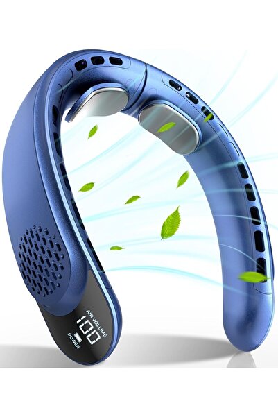 Arabest مروحة رقبة قابلة لإعادة الشحن، مروحة محمولة مع شاشة LED، 3 سرعات، بطا...