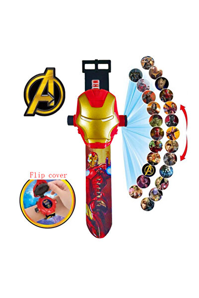 choice2 Iron Man Disney Spiderman 24 Projection Watch Captain America Iron Ma...