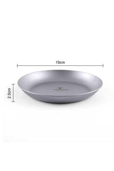 Choice طبق تخييم من التيتانيوم من TOMSHOO مقاس 19 سم، خفيف الوزن، محمول، أدوا...