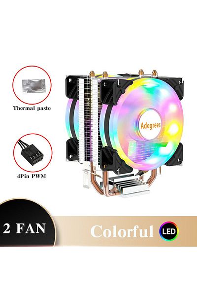 Choice مبرد هواء لوحدة المعالجة المركزية Aurora-4PIN-2Fan بلون ثابت LGA2011-X79-X99-E5 X79 X99 3Pin/4Pin PWM Processor Cooli