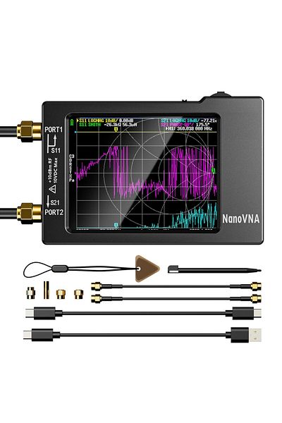 SeeSii As Photo NanoVNA-H Vector Network Antenna Analyzer 10KHz-1.5GHz MF HF VHF UHF W/ Shell SD Card Slot