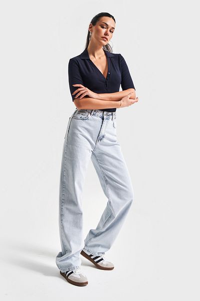 its basic Blugi de zăpadă pentru femei Culoare 4S5-27 Blugi din denim cu talie înaltă 100% bumbac