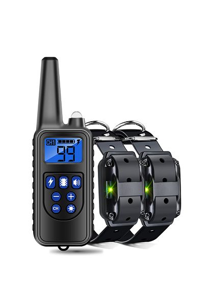 Choice Eu Plug For 2 Dogs Black 800m Digital Dog Training Collar Waterproof Rechargeable Remote Control Pe