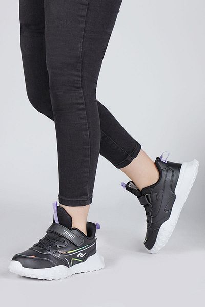 Jump 29601 Velcro Black - Tenis pentru fetiță liliac Tenisi casual