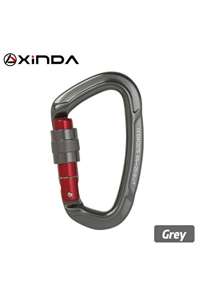 Choice مشبك أمان على شكل حرف D لتسلق الصخور احترافي باللون الرمادي للاستخدام ...