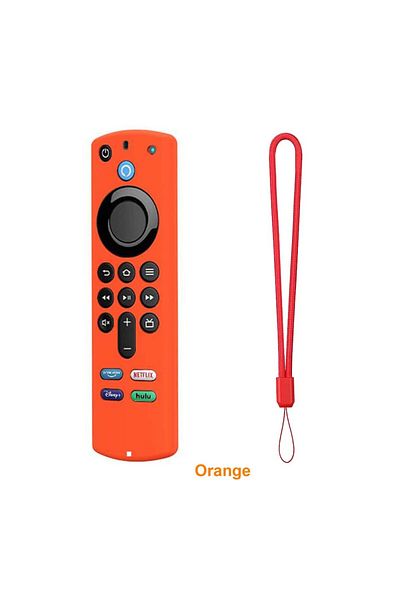 Choice غطاء حماية من السيليكون البرتقالي لجهاز التحكم عن بعد لجهاز Fire Stick 4k Max/ الجيل الثالث من جهاز التحكم عن بعد لجهاز Fire TV، متوهج في اللون
