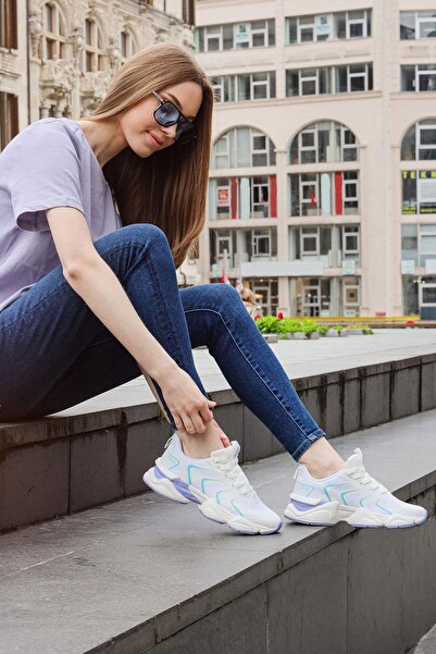 Jump 29907 Beyaz Kadın Sneaker Günlük Spor Ayakkabı