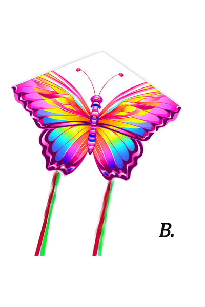 Choice طائرة ورقية جديدة على شكل فراشة جميلة للرياضات الخارجية مع مقبض وخيط، ...