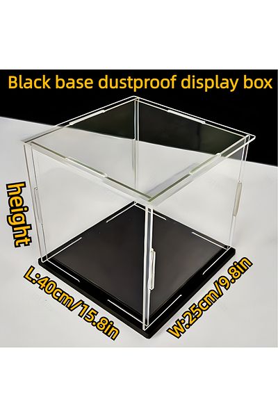 Choice height 30cm 40x25 1pcs, black base acrylic display box, suitable for toy dolls, collectibles, and si