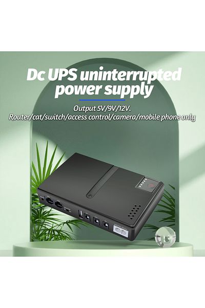 PINTUDY Mini UPS Router Optical Cat Adapter Uninterruptible Power Supply DC Backup Power AC 110V 220V To ...