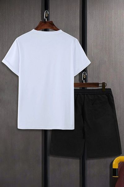 Trendy Merry Store Σετ μπλουζάκι και κάπρι για αγόρια με γραπτό στάμπα