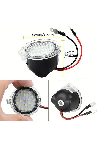 Choice 6000K WHITE 2pcs Side Mirror Puddle Light LED Lamp for Ford F150 Explorer Edge Expedition Flex Fusio