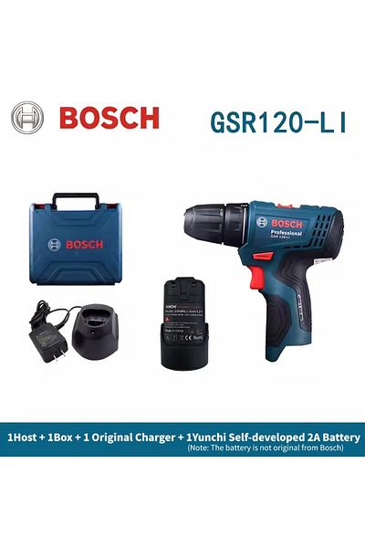 Bosch Blue Bosch 12V Rechargeable Cordless Power Tool Electric Screwdriver GSR 120-LI Host+Box+Original Ch