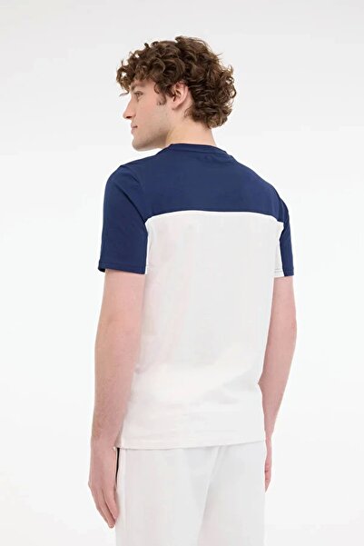 lumberjack Matte 11Itl444 0 Collar Men's Tshirt - Navy Blue White