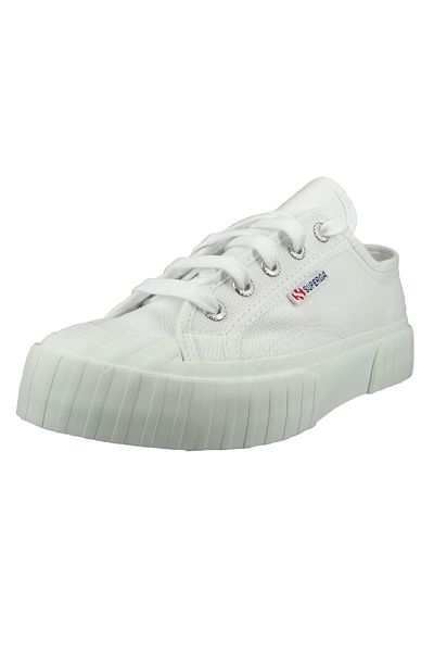 Superga Damen Sneaker Low COTU S00GRT0-2630 Weiß 901 White Textil