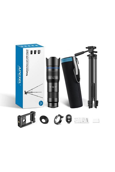 APEXEL with remote control APEXEL HD Metal 20-40x Zoom Telescope Telephoto Lens Phone Camera Lens With Exte