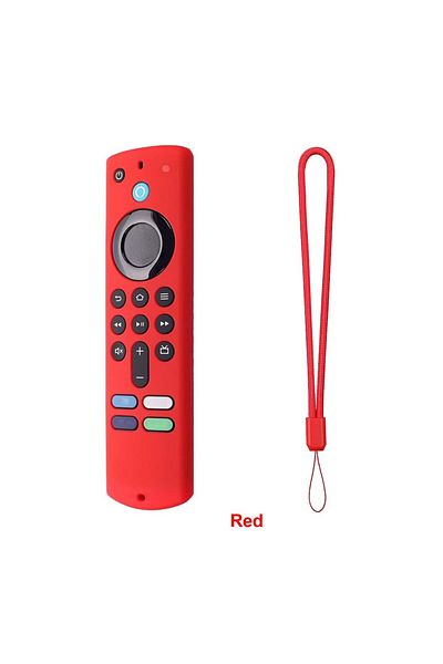 Choice غطاء حماية من السيليكون الأحمر لجهاز التحكم عن بعد Fire Stick 4K MAX/ حافظة جهاز التحكم عن بعد Fire TV من الجيل الثالث متوهجة في