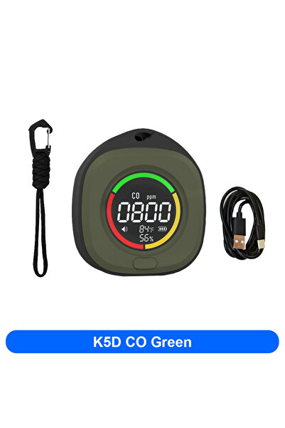Choice1 جهاز K5D CO Green K5 3 في 1 محمول لكشف أول أكسيد الكربون ورصد جودة ال...