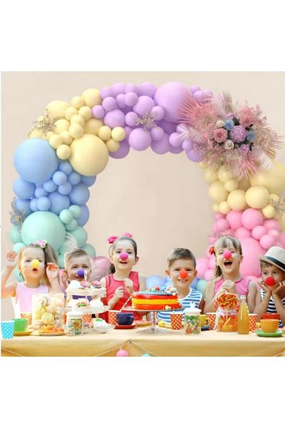Balon marketi 152 Pieces Pastel Balloon Chain Kit Mixed Sizes Balloon Chain Balloon Tape