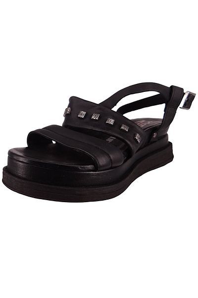 A.S.98 Damen Komfort Sandalen LAGOS A15035-0101 Schwarz 6002 Nero Leder