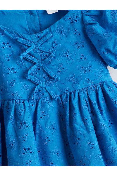 LC Waikiki Lcw Kids Square Collar Girl's Lace Dress