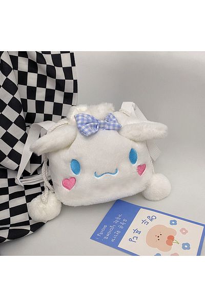 Choice Cinnamoroll Kawaii Sanrio Bag Fluffy Tote Handbag Cute Cinnamoroll Messenger Shoulder Bag Plushie Ba