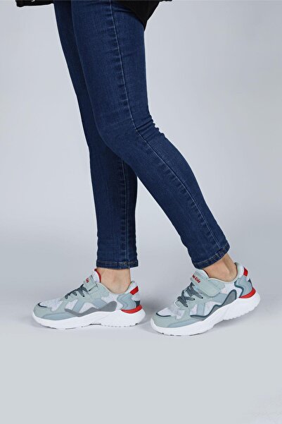 Jump 29189 Cırtlı Mavi - Turuncu Üniseks Çocuk Sneaker Günlük Spor Ayakkabı