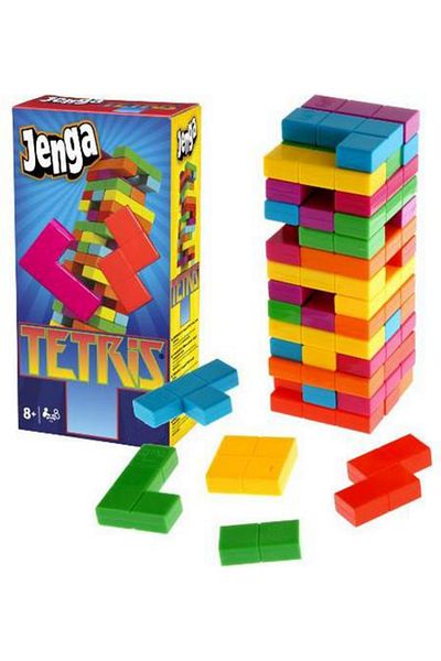 Salamandra Joc de societate Jenga TETRIS, 47 Piese