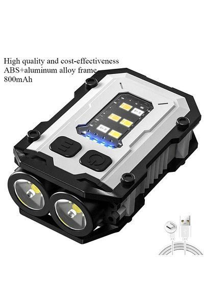 Heinast White 800mah Multifunctional Cob Flashlight Super Bright Powerful Pocket Torch Light Led Linterna Co