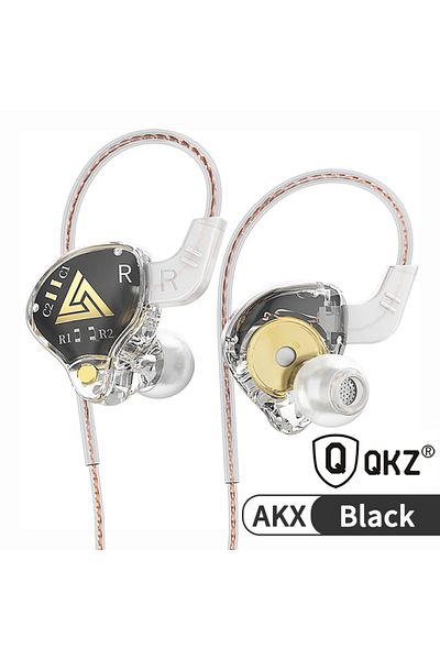 Choice Akx-black Qkz Akx Hifi Heavy Bass Transparent Earphones Iem Monitor Level 3.5mm In-ear Music Headpho