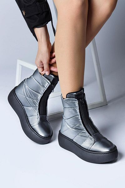 Jump 60122 Waterproof Anti-Slip Sole Silver Color Women's Snow Boots