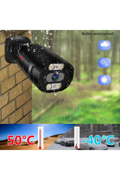 Choice كاميرا مراقبة خارجية 8 مم 4K مزدوجة الإضاءة POE UltraHD 4K 8MP IP Turret PoE Onvif 3840x2160 100ft D