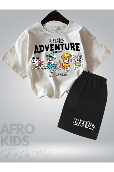 GLOWES Dječja unisex bela avanturistička majica Štampano Oversize kroj