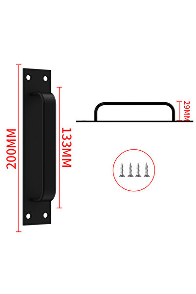 Choice1 مقبض باب أسود من سبائك الألومنيوم لخزانة النوافذ والشرفة وباب منزلق و...