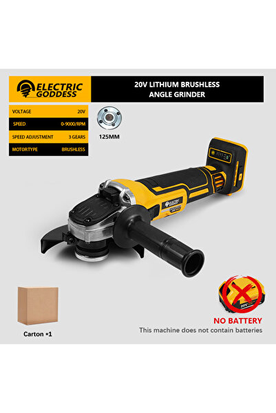 Choice آلة صنفرة زاوية كهربائية بدون بطارية مقاس 125 مم بدون فرشاة، أداة صنفر...