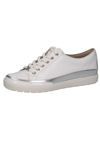 Caprice Damen Low Sneaker Low Top G-Weite 9-23654-42 Weiß 197 White Comb Leder mit CAP Airmotion &amp; CAP Airmo