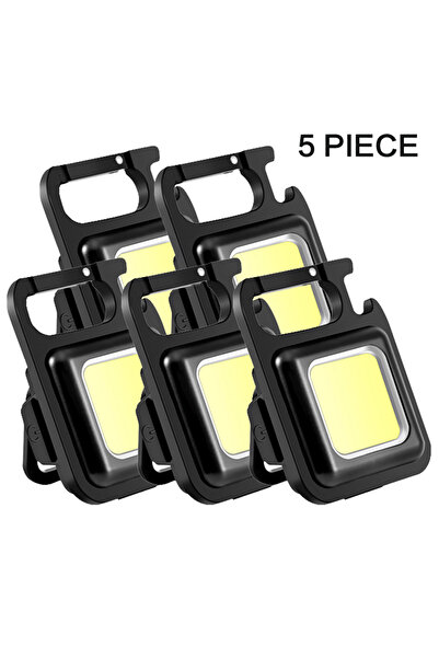 Choice 5 × J031 (200MA) مصباح يدوي COB صغير محمول بسلسلة مفاتيح 4 إضاءة EDC م...