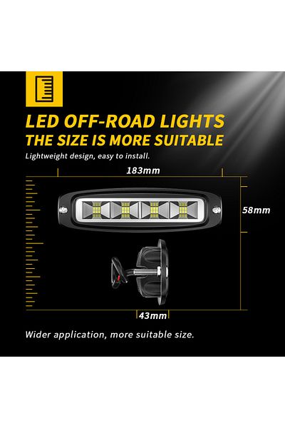 Choice مصباح عمل LED للسيارات مصباح عمل مدمج على شكل واحد مزود بأربع فتحات ومصباح كاشف للسيارات على الطرق الوعرة...