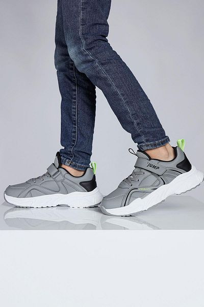 Jump 29603 Velcro Gri deschis - Negru, unisex, pantofi pentru copii, pantofi sport casual