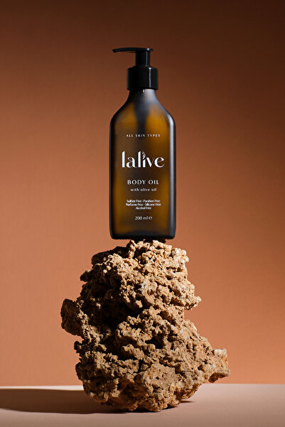 Lalive زيت طبيعي 100% للعناية بالجسم مرطب ومغذي مع فيتامين E 200 مل