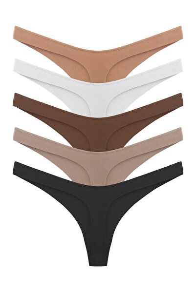 Laserias Dikişsiz Iz Yapmayan Lazer Kesim 5'li Paket Tanga Külot